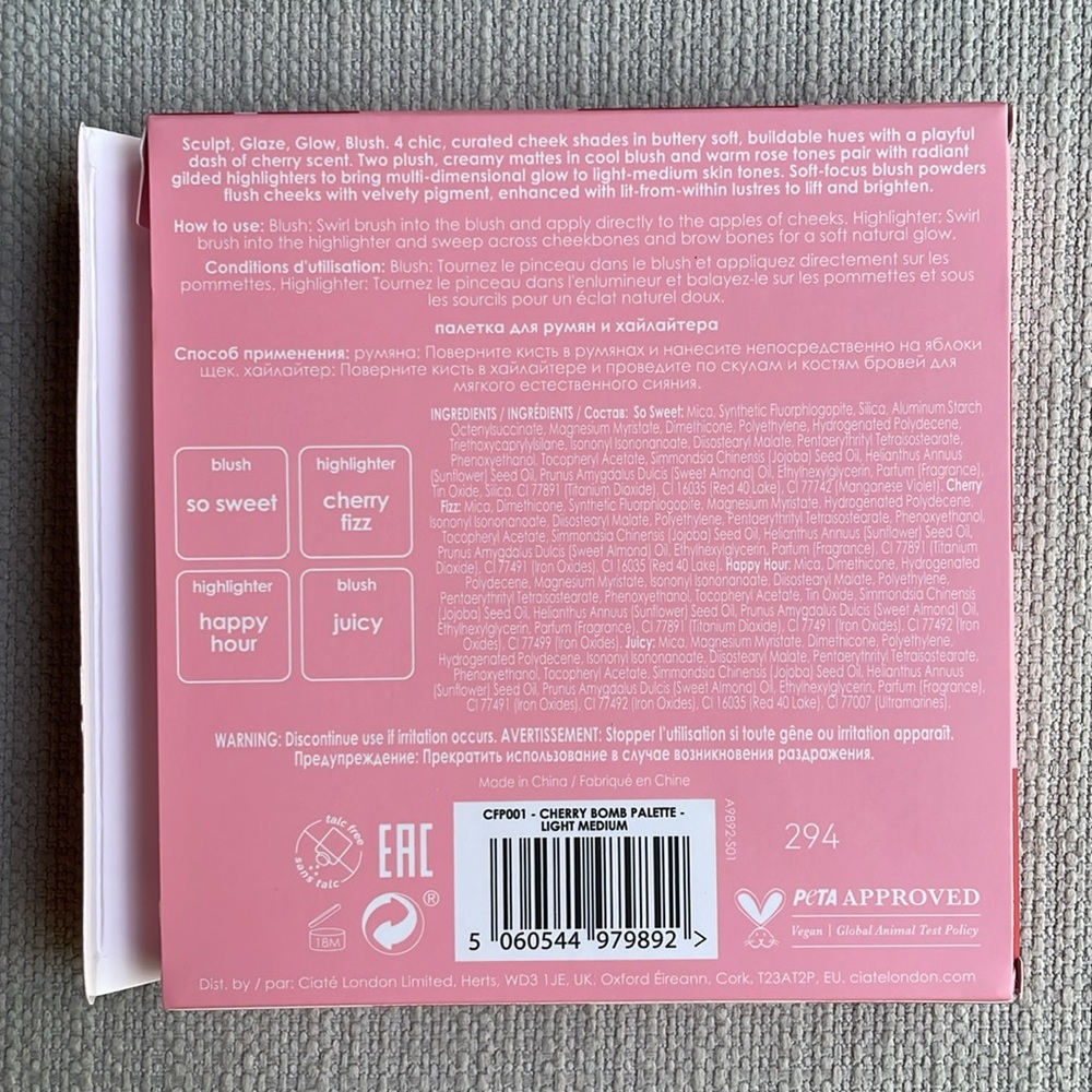 Ciaté London Cherry Bomb Blush and Highlighter Palette - Picture 7 of 9